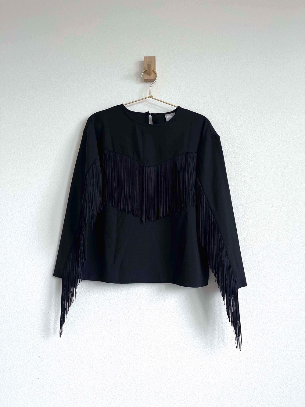 ASOS Black Western Cowgirl Festival Fringe Blouse